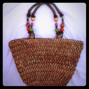 Anthropoligie Like Boho Chic Straw Bag